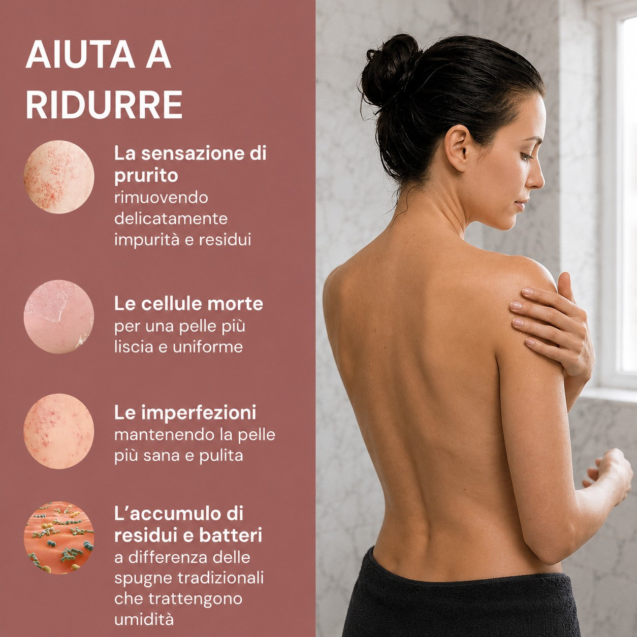 Shower Towel - Telo Doccia Esfoliante Antibatterico